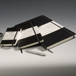 Notizbuch Agenda Master Black kariert