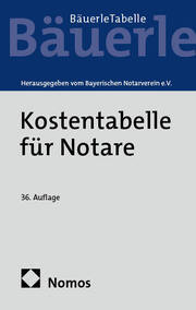 Kostentabelle für Notare