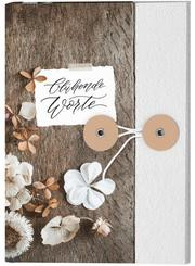 Notizbuch mit Knopf - blühende Worte