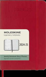 Moleskine Wochen-Notizkalender P / A6 Scharlachrot Juli-Dezember 2024 / 2025