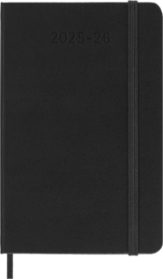 Moleskine Wochen-Notizkalender P / A6 Schwarz Juli-Dezember 2025 / 2026