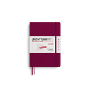 Wochenkalender & Notizbuch Medium A5 Port Red 2026