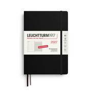 Wochenkalender & Notizbuch Medium A5 schwarz 2027