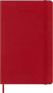 Moleskine Wochenkalender-Notizbuch L / A5 Scharlachrot Juli-Dezember 2025 / 2026
