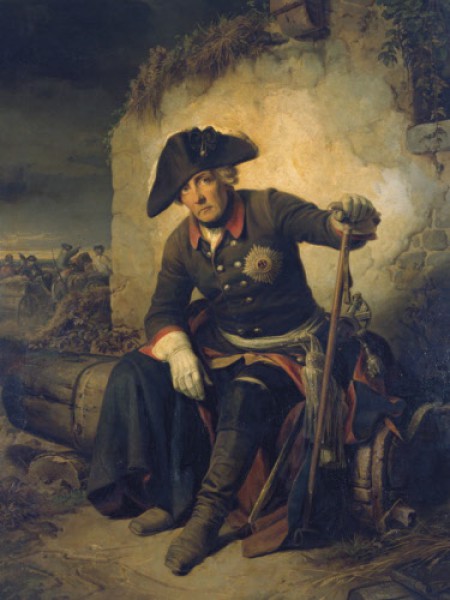 Friedrich II. nach der Schlacht von Kolin (18. Juni 1757)