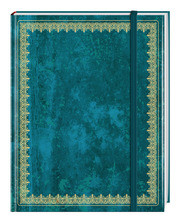 Blank Book Lederlook blau (groß) - Einschreibebuch / Notizbuch