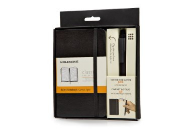 Notizbuch und Stift Schwarz