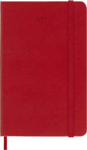 Moleskine Wochen-Notizkalender P / A6 Scharlachrot 2026