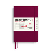 Wochenkalender & Notizbuch Medium A5 Port Red 2027